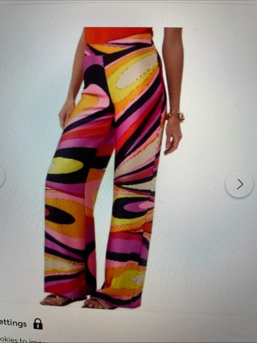 Trina Turk Long Weekend pant in vibrant swirl sz 2 - Picture 3 of 6